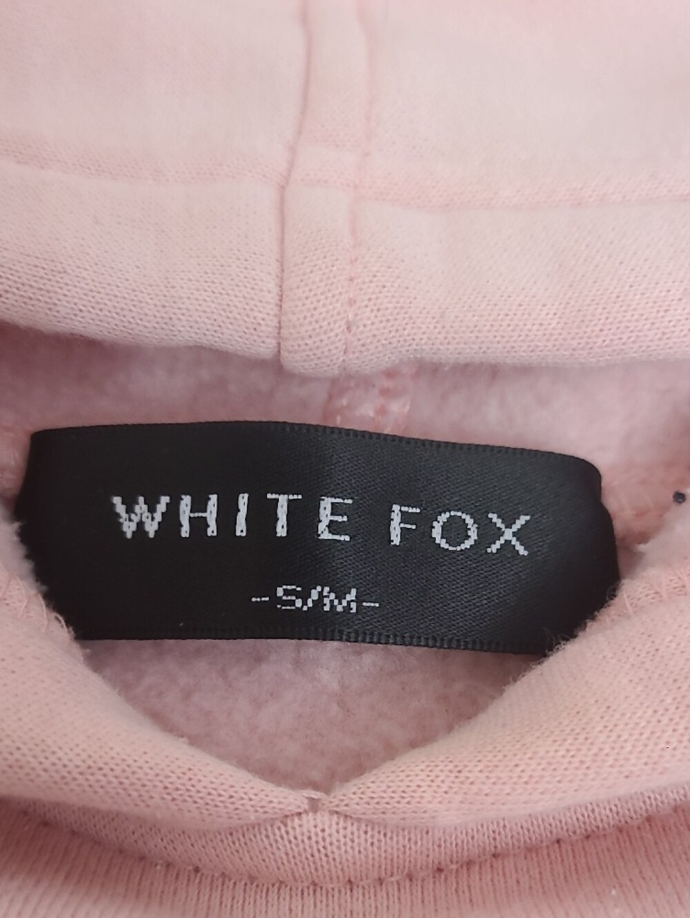 White Fox Boutique Soft Pink WF Logo Hoodie - Picture 4 of 7